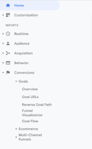 Google Analytics Goals Funnel selection