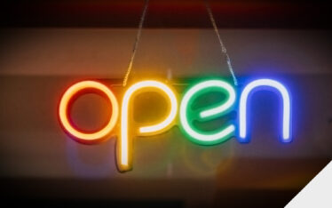 service-based business open sign